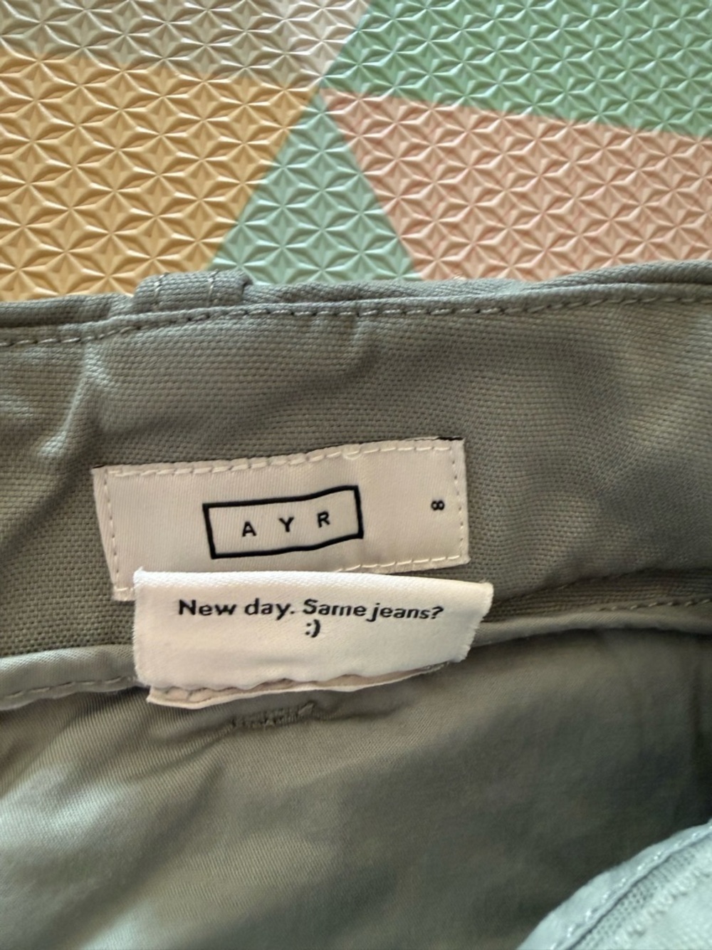 AYR The Bam Baby Barrel Cotton Cropped Ankle Pants Size 8 - Picture 11 of 11
